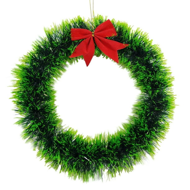 Christmas Wreath Lights Decorated Front Door Hanging Garland Home Decor 35cm